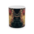 Nebula Flame Ceramic Mug — Abstract Cosmic Smoke Art (11oz, 15oz)